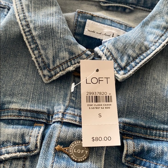 LOFT modern denim jacket NWT. - Picture 5 of 5